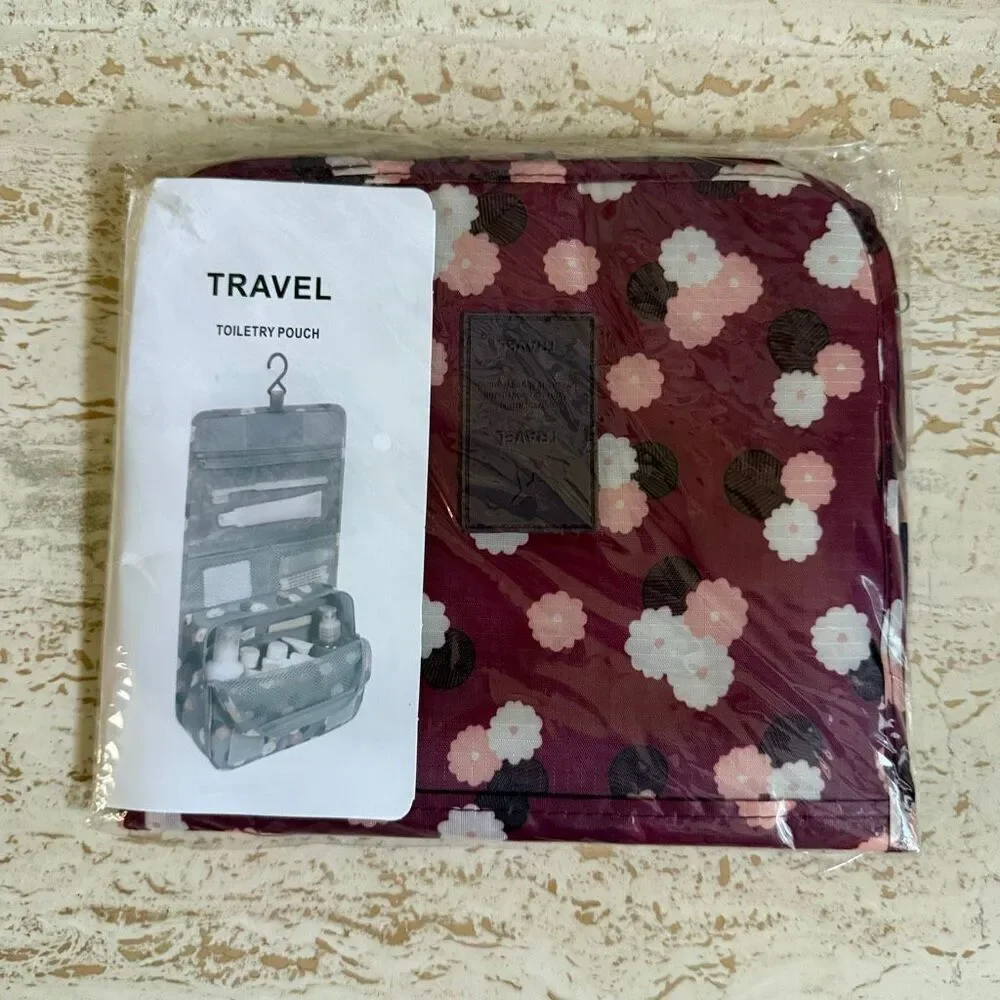 Floral print toiletry & undergarment bags travel packing bags organizers